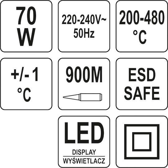 Yato YT-82459 Stație de lipit Electrică cu Reglaj de Temperatură