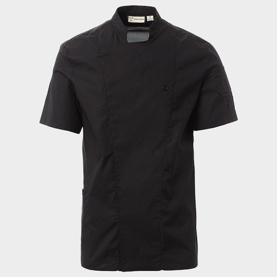 Payper Coat Chef 100% Cotton made Black with Short Sleeve Starlight