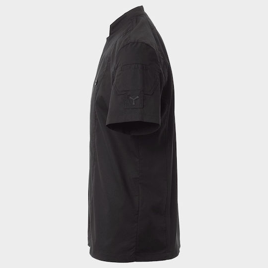 Payper Coat Chef 100% Cotton made Black with Short Sleeve Starlight