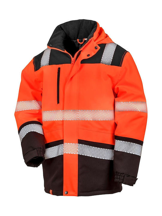 Result Wasserdichte Arbeitsjacke Softshell Fluoreszierendes Orange Schwarz Result Wasserdichte Arbeitsjacke Softshell Fluoreszierendes Orange Schwarz