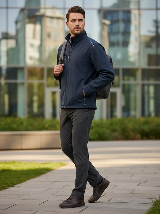 Result Μπουφάν Εργασίας Softshell Navy Μπλε