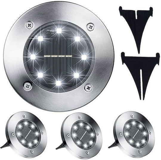 Verk Group Σετ 4 Καρφωτά Ηλιακά Φωτιστικά IP65 11.5x13εκ.