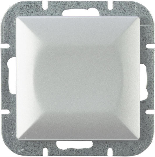 Abex Recessed Rotary Switch with Key without Frame Silver