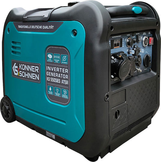 Könner & Söhnen Leise Generator Inverter Benzin/LPG Vier Jahre alt mit Rädern und Maximaler Leistung 6.88kVA