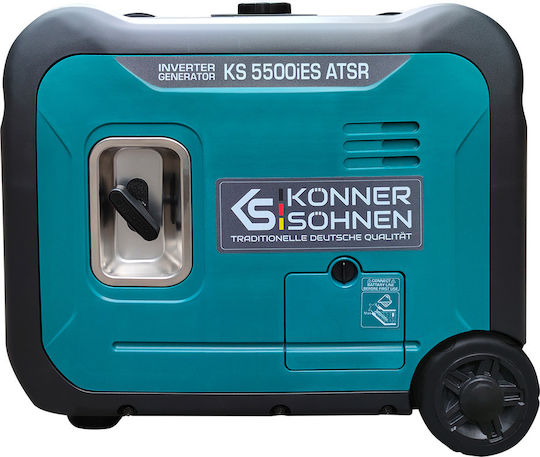 Könner & Söhnen Leise Generator Inverter Benzin/LPG Vier Jahre alt mit Rädern und Maximaler Leistung 6.88kVA