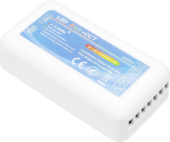 GloboStar Controler RGBW Fără Fir Atingere RF cu Control la Distanță LED Controler RGBW-WW cu Telecomandă 2.4G 12V 240W 24V 480W 73424