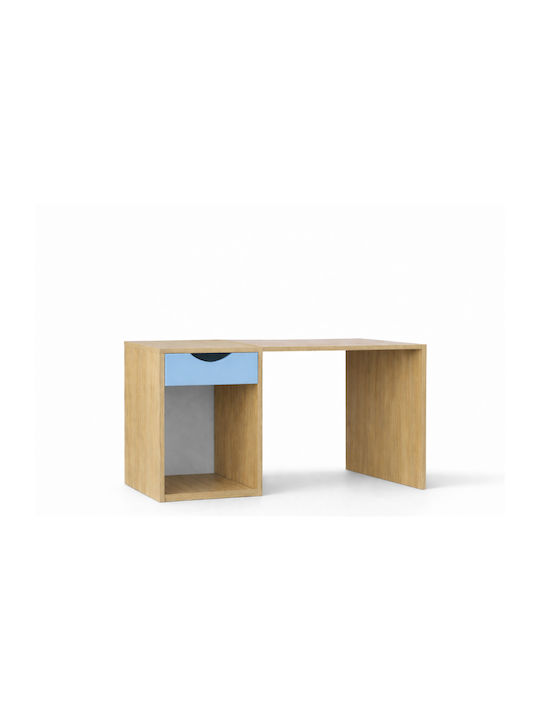 Birou pentru copii din Melamină Albastru deschis 130x55x80cm Birou pentru copii din Melamină Albastru deschis 130x55x80cm