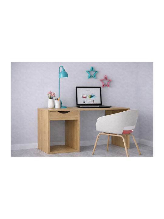 Birou pentru copii din melamină maro 130x55x80cm