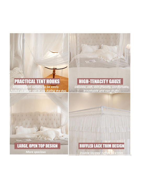 Galifas Cradle Mosquito Net Made of White Tulle 200x220cm