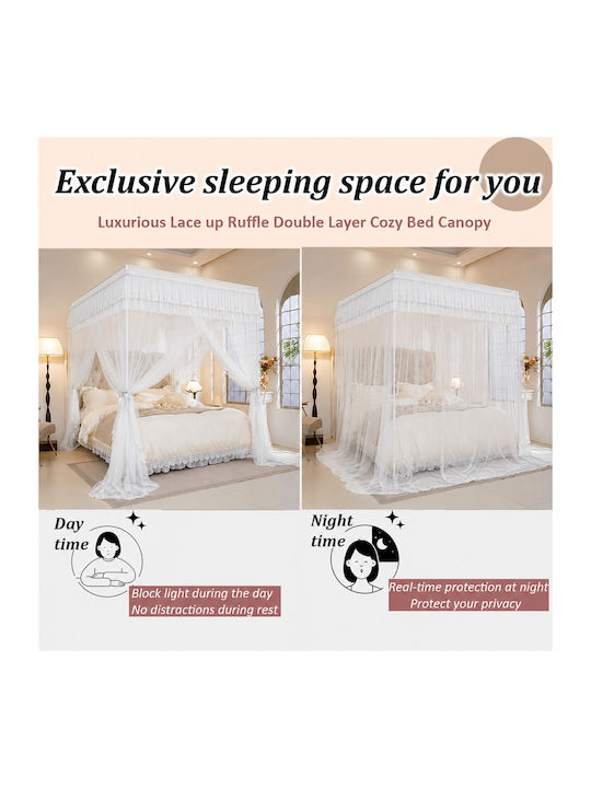 Galifas Cradle Mosquito Net Made of White Tulle 200x220cm