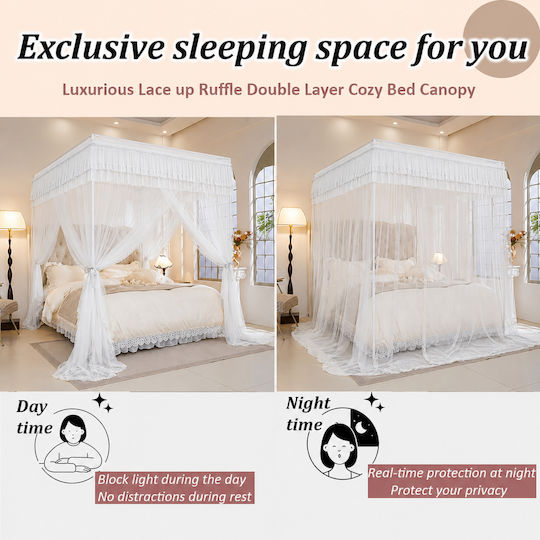 Galifas Cradle Mosquito Net Made of White Tulle 200x220cm