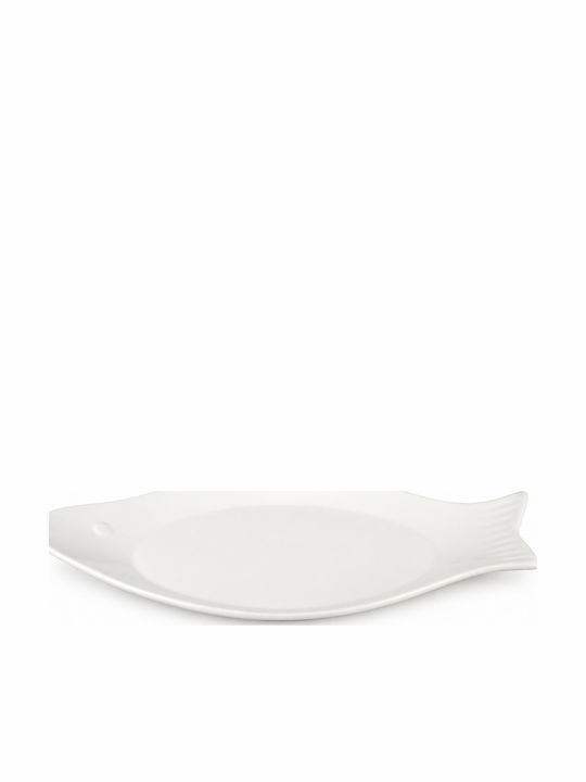 ForHome Servierplatte Keramik Weiße 37x17cm