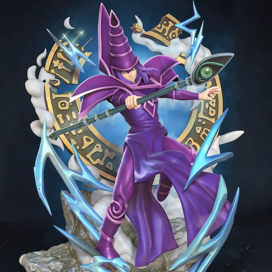 Небоядисана 3D Фигура Dark Magician Лилави 3D Печат Модели Боядисване DIY Подарък Цветове 20 см 1:8