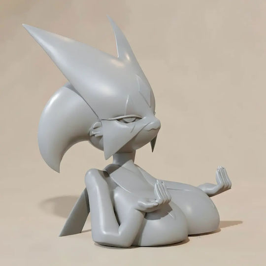 Άβαφη 3d Φιγούρα Meowscarada Phone Holder 3d Βάψιμο Diy Δώρο Χρώματα 15,2 Cm 1:12