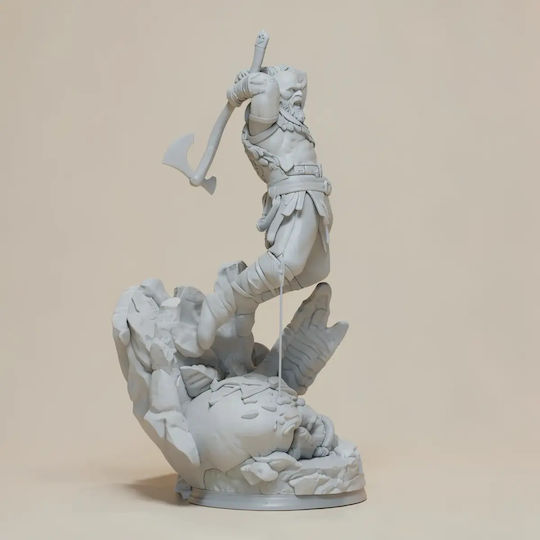Άβαφη 3d Φιγούρα Kratos His Axe God War Βάψιμο Diy Δώρο Χρώματα 15,2 Cm 1:12