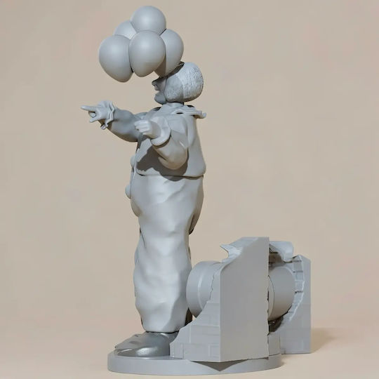 Unpainted 3D Figure Pennywise 80s Digital Painting DIY Gift Colors 15.2 Cm 1:12