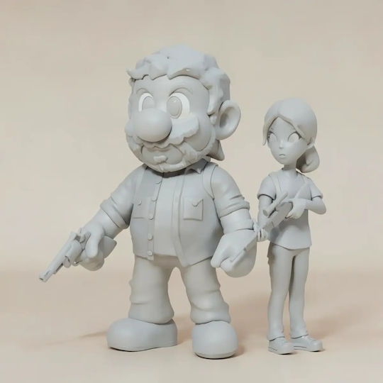 Unpainted 3D Figur Last of Us Super Mario Version Painting Diy Geschenk Farben 20 Cm 1:8