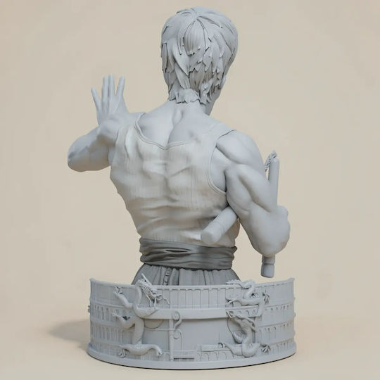 Άβαφη 3d Φιγούρα Bruce Lee Portrait Bust 294mm Βάψιμο Diy Δώρο Χρώματα 15,2 Cm 1:12