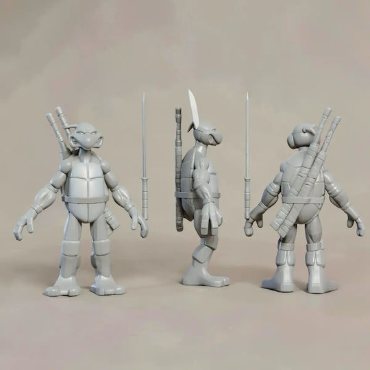 Небоядисана 3D Фигура Classic 1984 Костенурките Нинджа (Teenage Mutant Ninja Turtles) 3D Печатна Фигурка Боядисване DIY Подарък Цветове 20 См 1:8