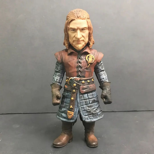 Unpainted 3D Figure Game Thrones Eddard Stark Chibi 3D Printing Figurine Painting DIY Gift Colors 30 Cm 1:6