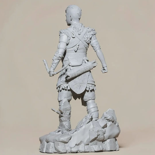 Небоядисана 3D Фигура Atreus Богът На Войната Ragnarok 3D Боядисване DIY Подарък Цветове 15,2 См 1:12