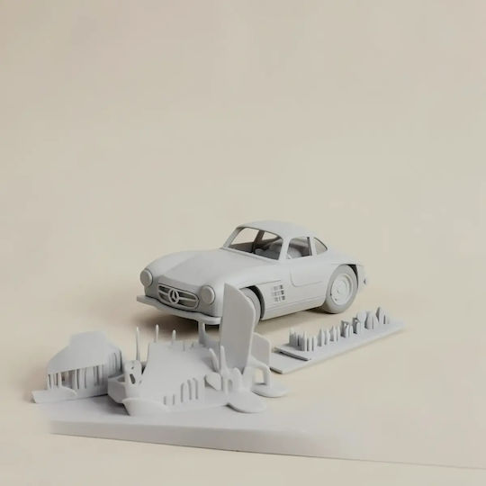 Unpainted 3D Figure Model Kit Car Mercedes 300SL Painting DIY Gift Colors 30 cm 1:6