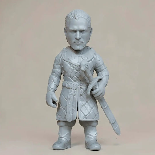 Unpainted 3D Figure Game Thrones Jon Snow Chibi 3D Printing Figurine Painting DIY Gift Colors 20 Cm 1:8