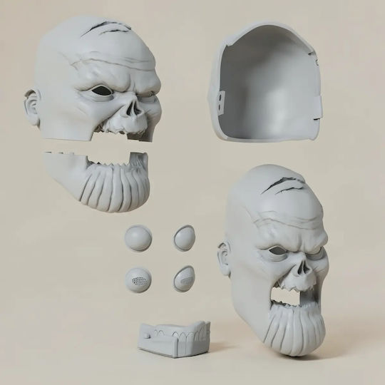 Небоядисана 3D Фигура Cosplay Зомби Танос Каска Боядисване DIY Подарък Цветове 30 См 1:6
