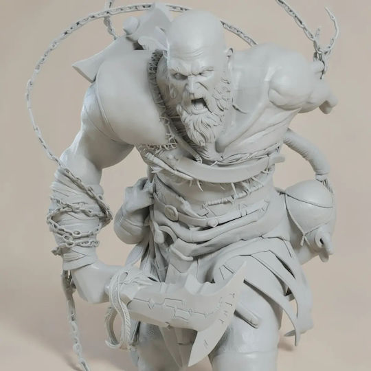 Άβαφη 3D Фигура Kratos Action Pose Богът на войната 3D Печат Фигурка Боядисване DIY Подарък Цветове 30 см 1:6