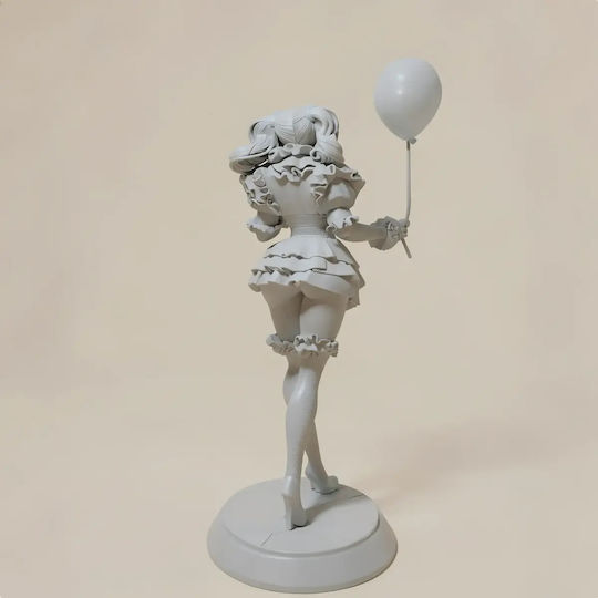 Unpainted 3D Figure It Girl Pennywise V2 3D Model Painting DIY Gift Colors 15.2 Cm 1:12