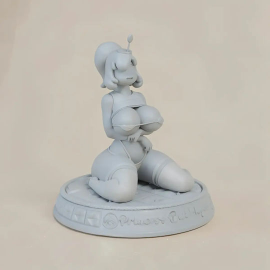 Unpainted 3D Figure Princess Bubblegum Thicc Version 3D Printing Model Super Mario Painting DIY Gift Colors 20 Cm 1:8