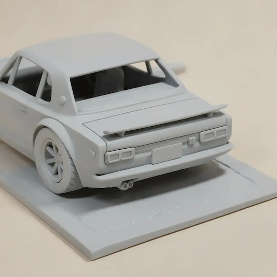 Abgebe 3d Figur Modellbausatz Car Nissan Skyline 2000 Gtr Bemalung Diy Geschenk Farben 20 Cm 1:8