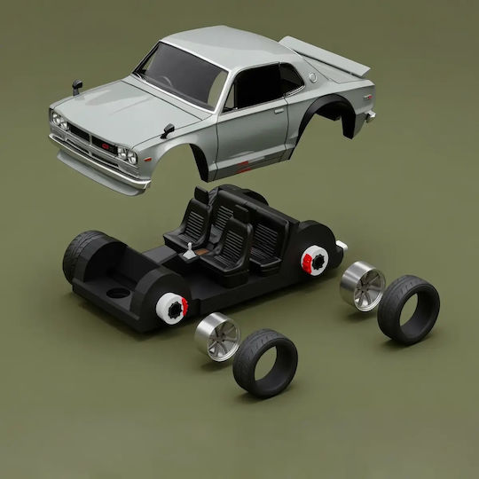 Abgebe 3d Figur Modellbausatz Car Nissan Skyline 2000 Gtr Bemalung Diy Geschenk Farben 20 Cm 1:8