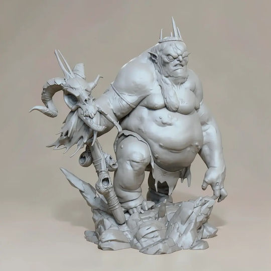 Άβαφη 3d Φιγούρα Goblin King From Hobbit Βάψιμο Diy Δώρο Χρώματα 20 Cm 1:8