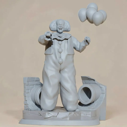 Unpainted 3D Figure Pennywise 80s Digital Painting DIY Gift Colors 30 Cm 1:6