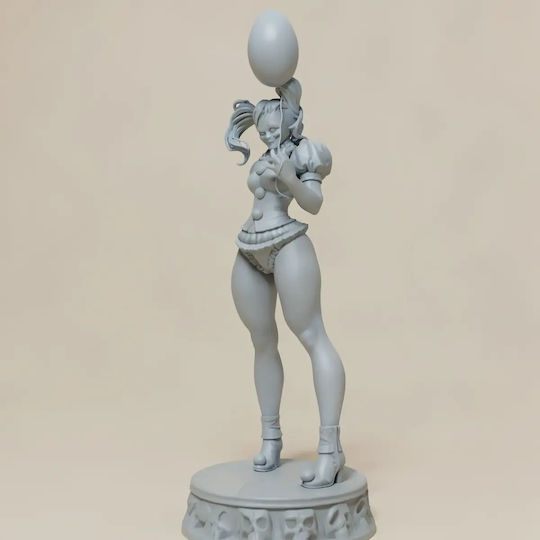 Unpainted 3D Figure Pennywise Girl Painting DIY Gift Colors 15.2 Cm 1:12