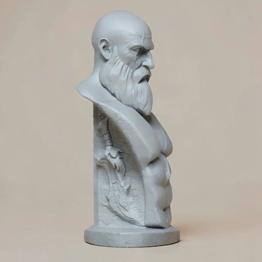 Άβαφη 3d Φιγούρα Basic Kratos Bust Βάψιμο Diy Δώρο Χρώματα 20 Cm 1:8