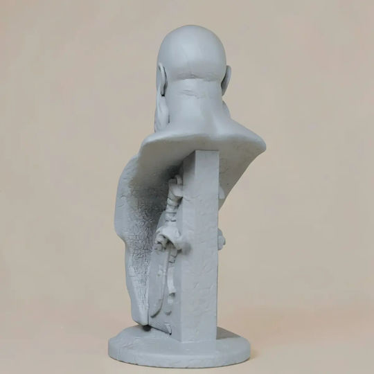 Άβαφη 3d Φιγούρα Basic Kratos Bust Βάψιμο Diy Δώρο Χρώματα 20 Cm 1:8
