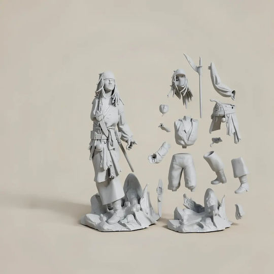 Unpainted 3D Figure Jack Sparrow 191mm Painting DIY Gift Colors 15.2 Cm 1:12