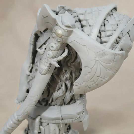 Άβαφη 3D Фигура Old Kratos Бюст 3D Боядисване DIY Подарък Цветове 20 см 1:8