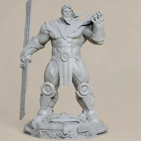 Небоядисана 3D Фигура Old Thanos Стояща 3D Печатна Фигурка Боядисване DIY Подарък Цветове 20 см 1:8