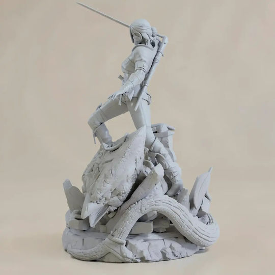 Άβαφη 3d Figur Ciri Witcher Dämon 3d Bemalung Diy Geschenk Farben 15,2 Cm 1:12