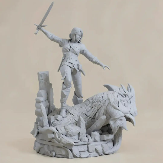 Άβαφη 3d Figur Ciri Witcher Dämon 3d Bemalung Diy Geschenk Farben 15,2 Cm 1:12