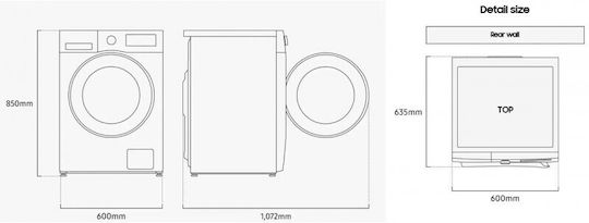 Samsung Пералня 8кг с Парна Технология 1400 Оборота Ecobubble WW80CGC04DAE