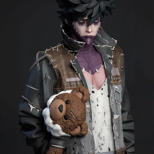 Unpainted 3D Figure Dabi My Hero Academia Bear Painting DIY Gift Colors 15.2 Cm 1:12