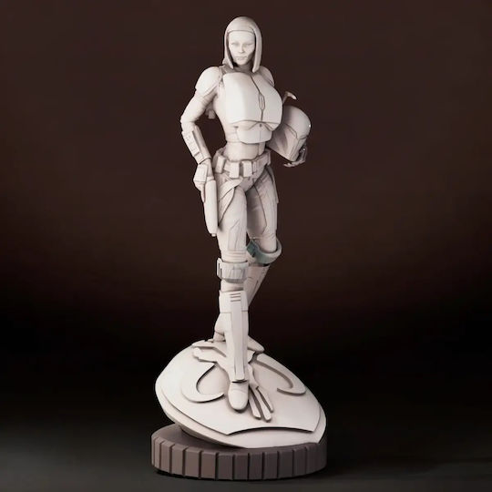 Unbemalte 3d Figur Bo Katan Mandalorian 1 10 Bemalung Diy Geschenk Farben 30 Cm 1:6