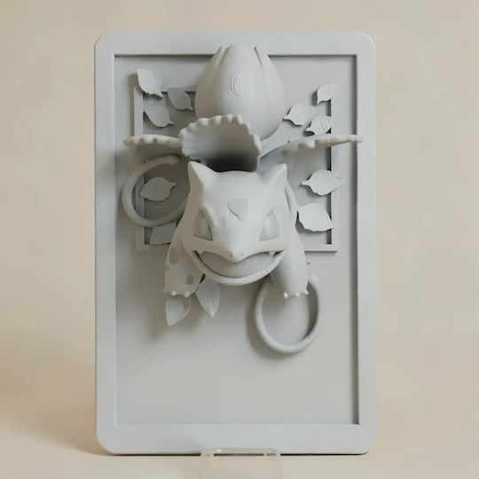 Unpainted 3D Pokemon Figure 3D Card Collection Ivysaur Painting DIY Gift Colors 15.2 Cm 1:12