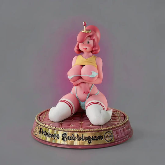 Unpainted 3D Figure Princess Bubblegum Thicc Version 3D Printing Model Super Mario Painting DIY Gift Colors 15.2 Cm 1:12