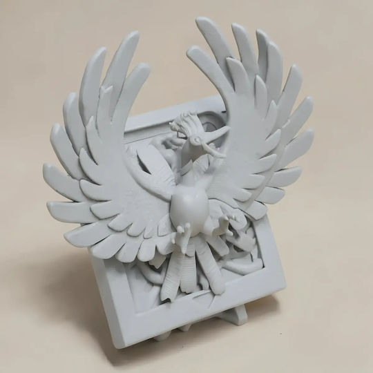 Unpainted 3D Pokemon Ruby Gameboy Gold Cartridge Ho Oh Figure Painting DIY Gift Colors 15.2 Cm 1:12
