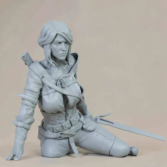 Unbemalte 3d Figur Ciri Witcher 3 Bemalung Diy Geschenk Farben 15,2 Cm 1:12